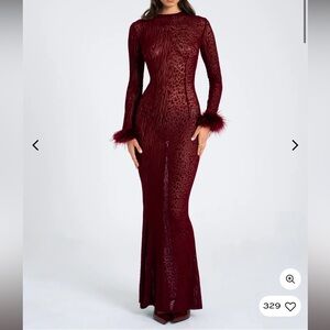 Miss Circle Burgundy Patricia Dress